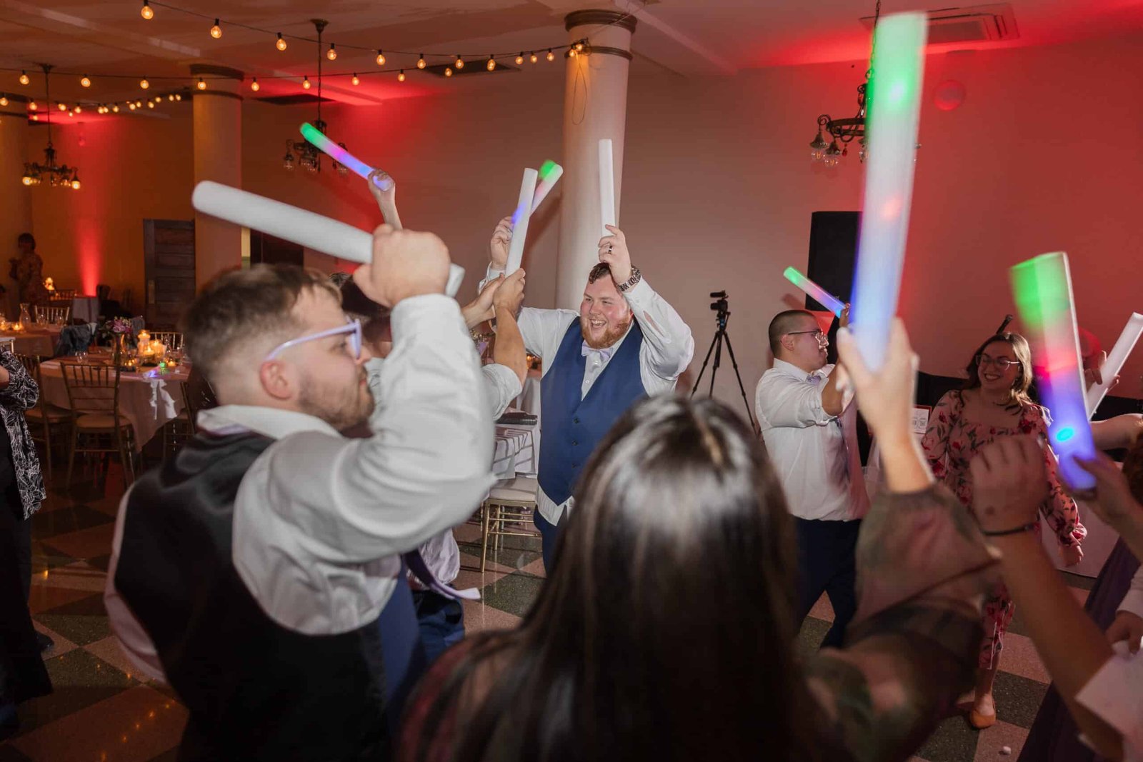 Uplighting fun on dance floor